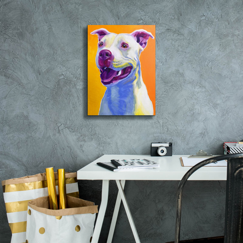 «Pit Bull - Honey» par Dawg Painter, H 16 po x l 12 po x P 0,75 po