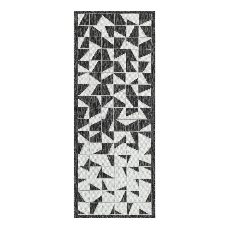 Geometric Indoor / Outdoor Rug, Runner 2' x 5'3"