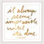 «Impossible till It's Done», art textuel encadré-20747216