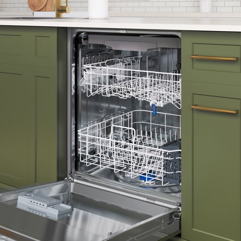 Lave-vaisselle de 24 po à 14 panneaux et 45 couverts en acier inoxydable (km-dw2445-pr)