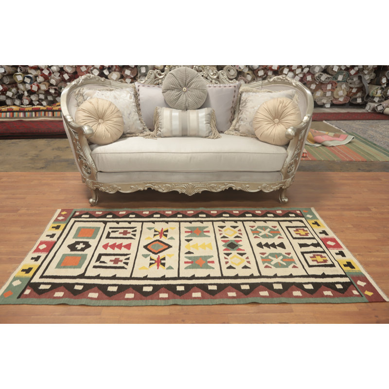 Tapis oriental kilim en laine Fat Weave