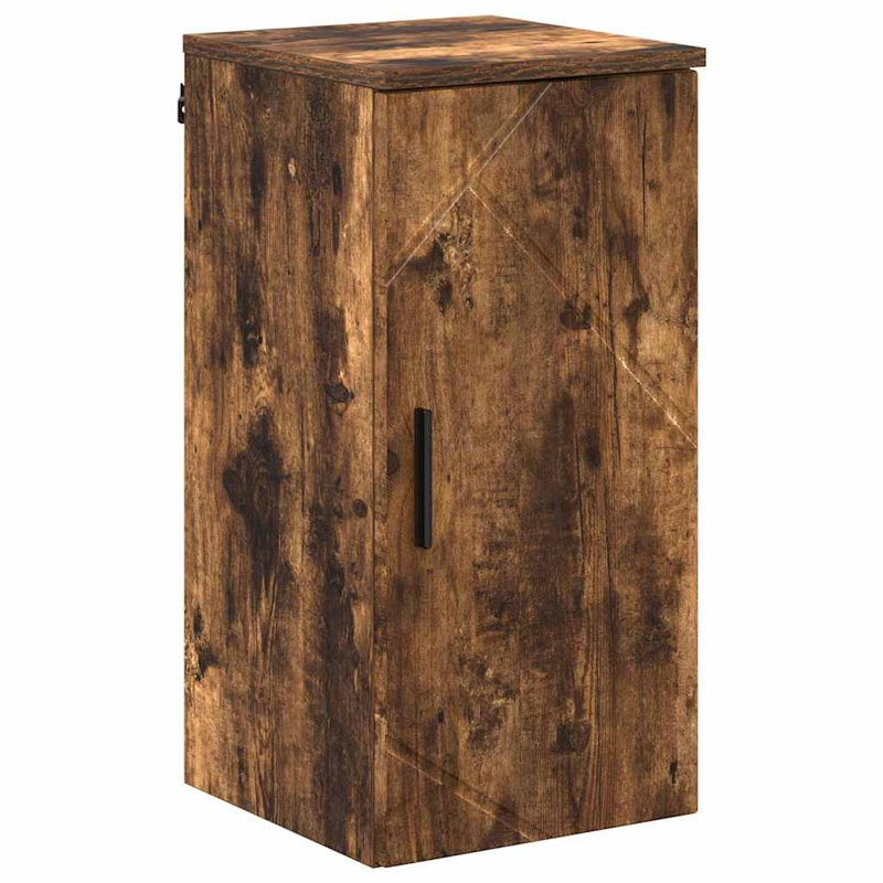 30cm Wall Mounted Bathroom Vanity Base Only, Smoked Oak