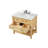Bonsai 36'' Single Bathroom Vanity with Carrara Marble Top-73360076