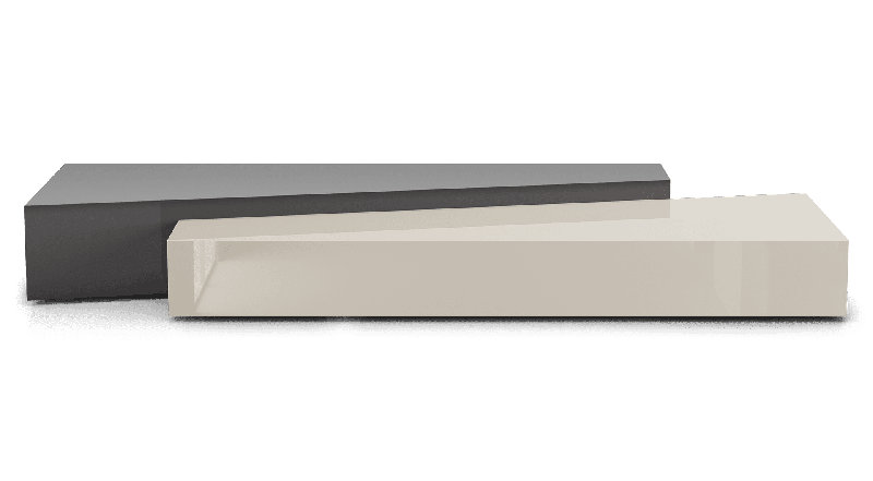 Hubert Solid Wood Coffee Table, Dark Gull Gray/Chateau Gray