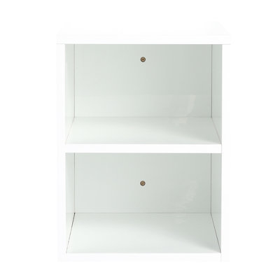 12 Inch Glossy White Small Wall Mounted Storage Shelf Units - For Bedroom, Bathroom, Kitchen Use Shelves For Modern Design