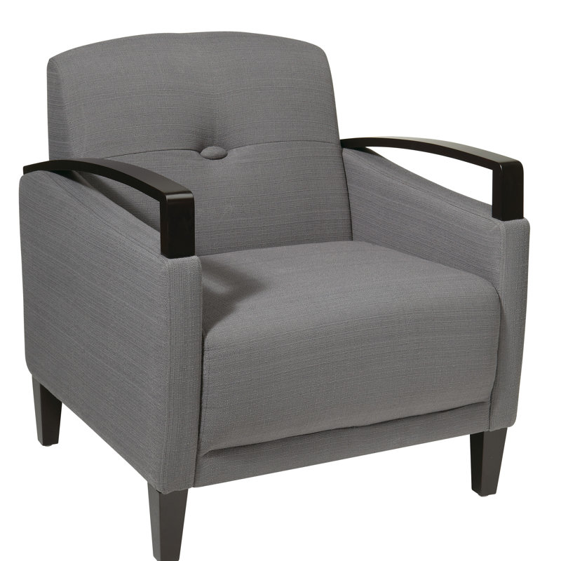 Upholstered Armchair, Woven Charcoal