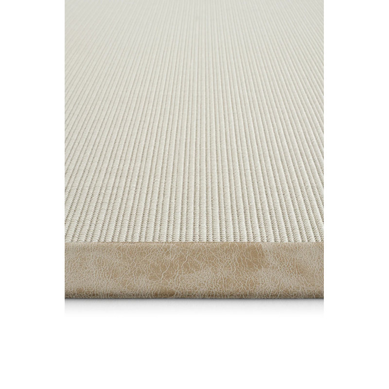 Tapis Kent en sisal avec bordure en méduse Kent, Rectangle 2 pi 8 po x 11 pi 6 po