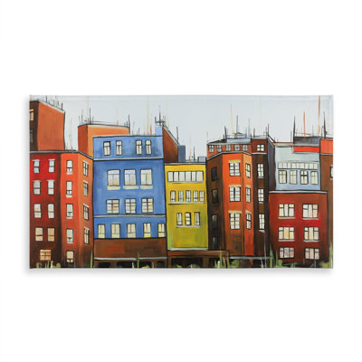 Boston Colorful Buildings Tablecloth | Indoor/Outdoor Decor