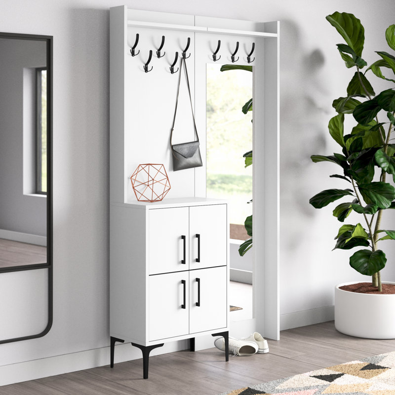 Adila Hall Tree 120.3cm Wide with Shoe Storage