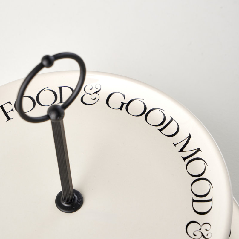Motto 2-Tier Ceramic Serving Stand