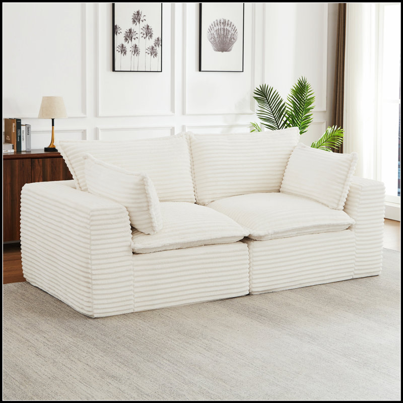 Canapé modulaire surdimensionné Cloud, Blanc
