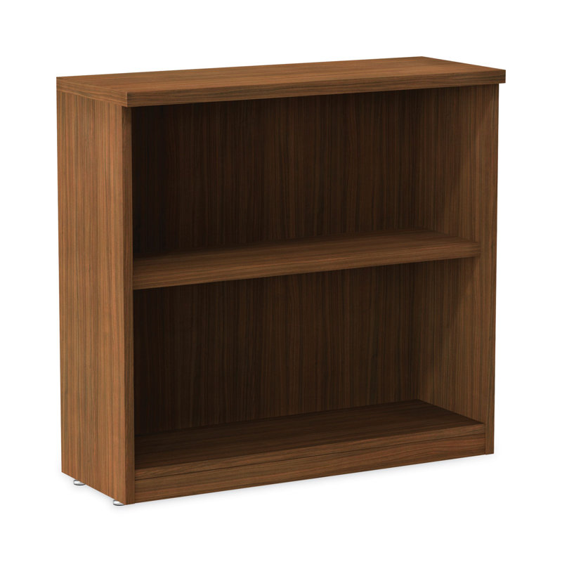 Valencia Modern Walnut 2-Shelf Adjustable Bookcase