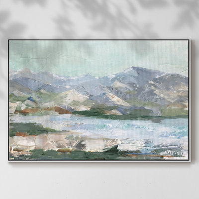 " Pastel Mountain View I " Painting Print