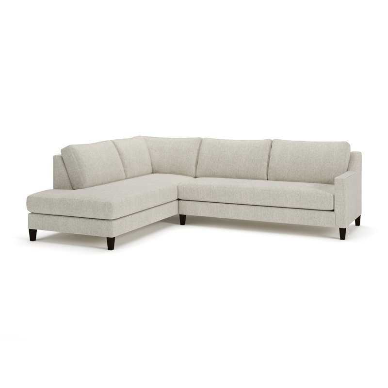 Baker 2-PC Upholstered Sectional, Left Hand Facing, Ticket Ash