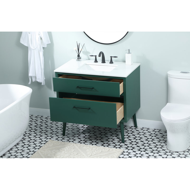 Ensemble de meuble-lavabo simple 36 po Steinfeldt, Vert