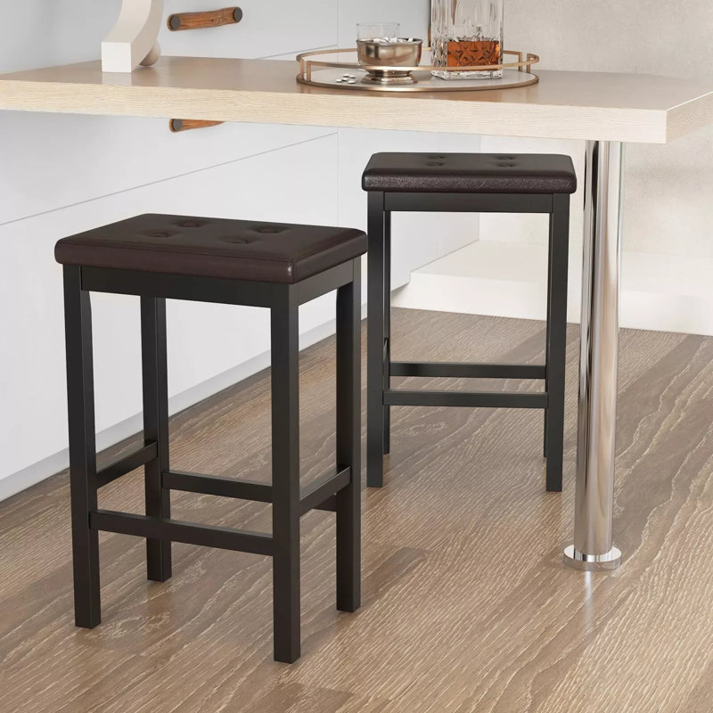 Mildenhall Upholstered Bar Stool, Black, Black