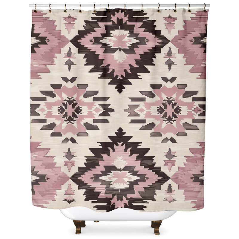 Thatiana Geometric Shower Curtain, 74"H x 71"W