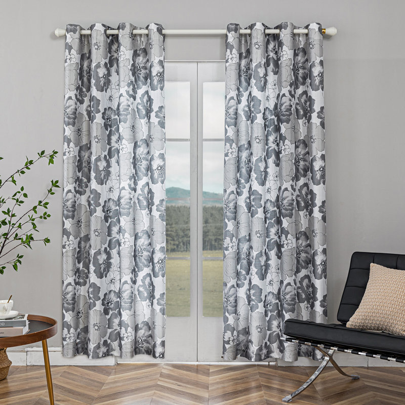 Sheer Curtain Single Panel, Gray