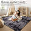 Tapis à poils longs pelucheux et pelucheux à poils longs Tie-Dye-1421291924