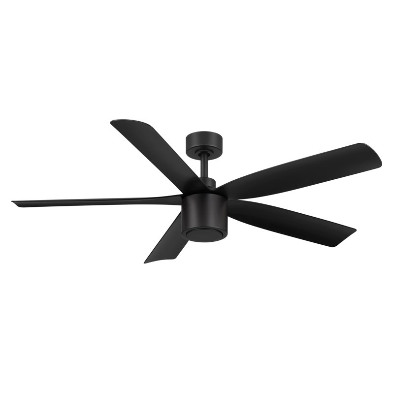 Ventilateur de plafond 5 pales avec télécommande RAVian (sans lumière), 52", Noir mat