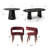 Modern 47"-83" Extendable Dining Table Set With Upholstered Velvet Dining Arm Chairs-487225556-487225567