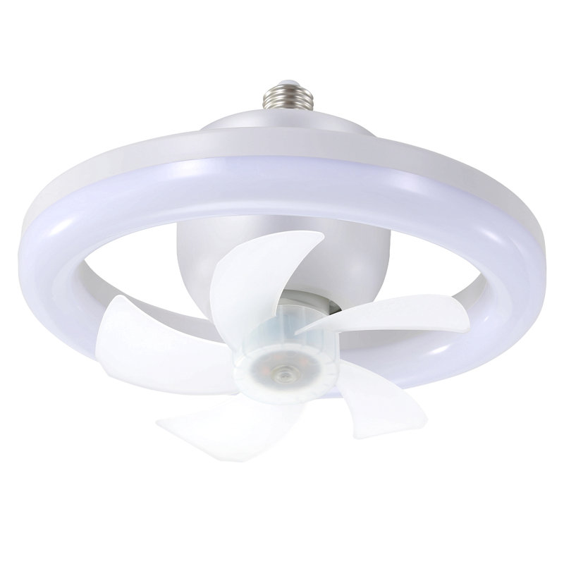 Socket Ceiling Fan With Light And Remote 360° Rotating Ceiling Fan 3 Colours And 3 Wind Speeds