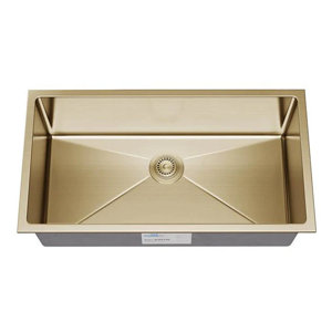 30'' L Undermount Single Bowl Gold Kitchen Sink