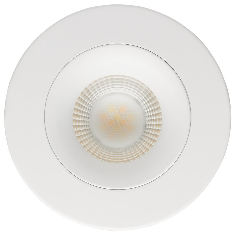 3.5" Round Selectable Color Temperature Dimmable Air-Tight IC Rated LED Canless Recessed Lighting Kit, White