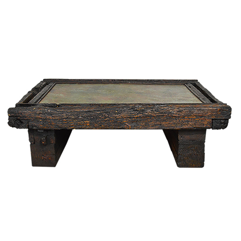 Old Wood & Verdigris Copper Coffee Table