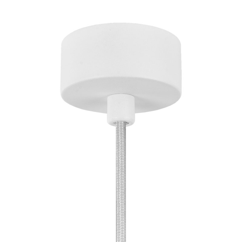 Mika 1 - Light Drum Pendant, White, White, 24cm x 50cm x 50cm