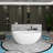 59.06'' x 30.71'' Freestanding Soaking Solid Surface Bathtub-100253553