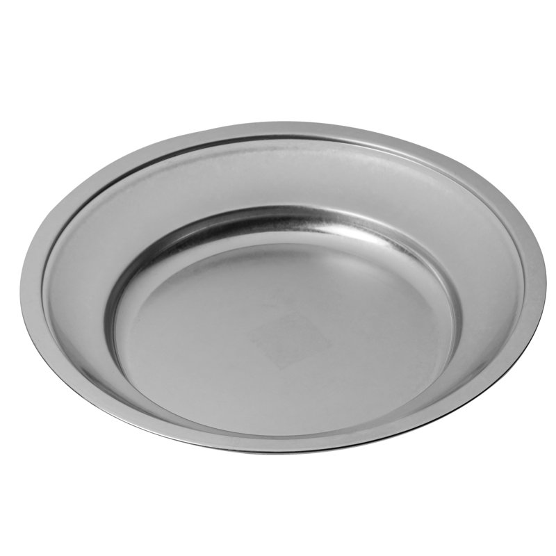 Assiette ronde originale avec rebords renforcés 10,63 po - 6 pièces - acier inoxydable