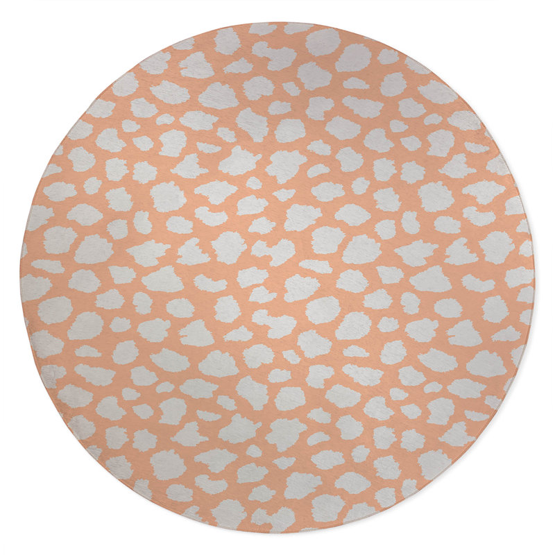 Animal Spot Non-Slip Outdoor Rug, Round 5'