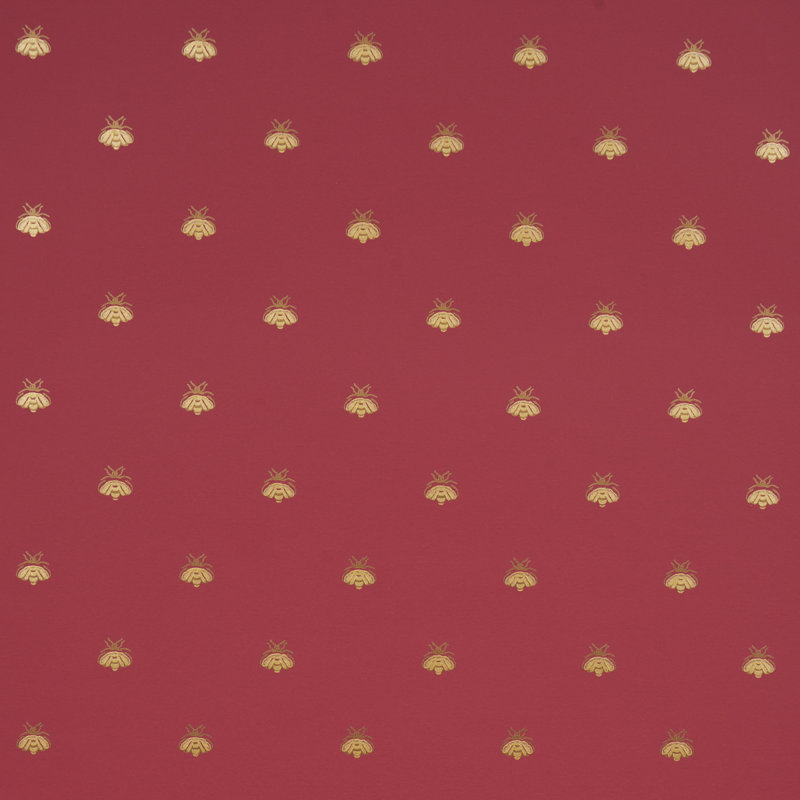 Hubert's Bees Wallpaper, Rouge/Gold