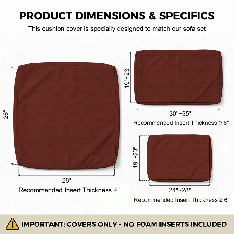 Housse de coussin d'extérieur, Rouge