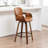 Youngstown Upholstered Swivel Counter Stool With Wood Frame-123200777