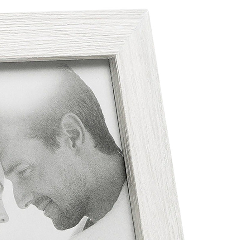 Cadre pour photo simple en bois embossé, 8" x 10", Blanc