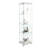 1 - Door 4 Shelf Glass Display Cabinet With Led Lights, Quick Assembly, Antique Style Tempered Glass, For Living Room And Bedrooms, White, 63.38" H  X 17.02" L  14.22" W  Inches, Easy To Clean-275490251