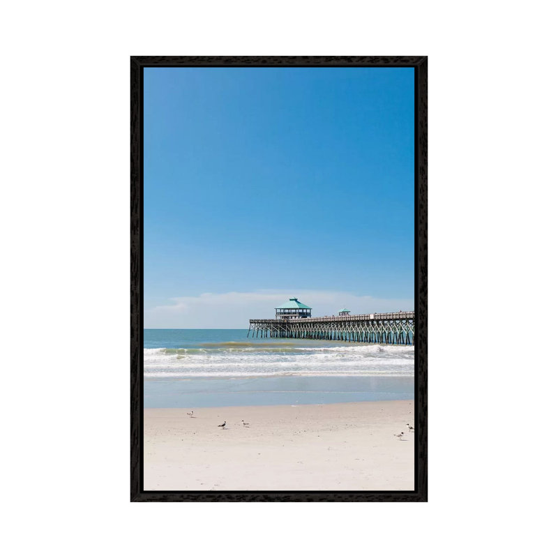 Folly Beach III by Bethany Young - Print on Canvas, Black Framed, 101.6cm H x 66.04cm W x 3.81cm D