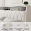Structure de grand lit avec tête de lit ergonomique et prises intégrées, plateforme en métal avec tablette de rangement, aucun sommier nécessaire