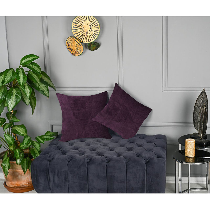 Matte Velvet Cushion Cover - 1 Pc, Palatinate Purple, 61cm x 61cm