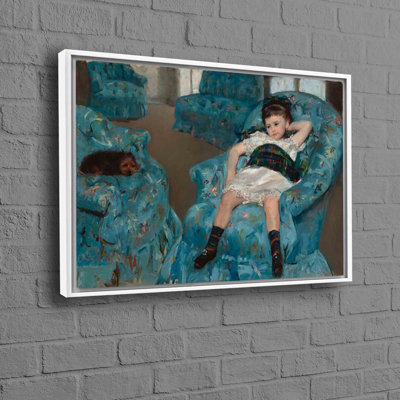 Wall Art Featuring Reproduction of Mary Cassatt's Renowned Girl Painting on Vintage Canvas for Classic Home Decor