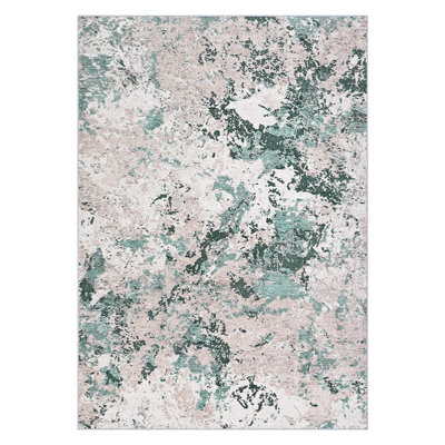 Washable Area Rug for Living Room or Bedroom - Soft & Easy to Clean - Modern Brown Carpet - Versatile Home Decor - Size: 5x7ft (152x213cm) - USA Specification