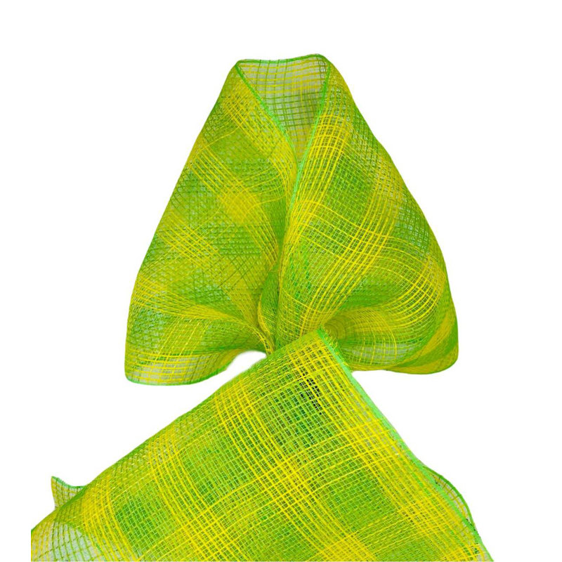 Ruban à carreaux, Jaune/vert