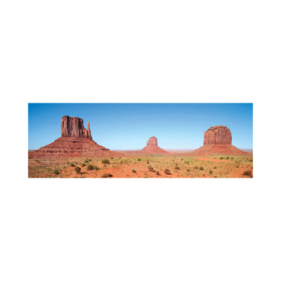 Fascinating Monument Valley Panoramic View by Melanie Viola - Wrapped Canvas Panoramic Print