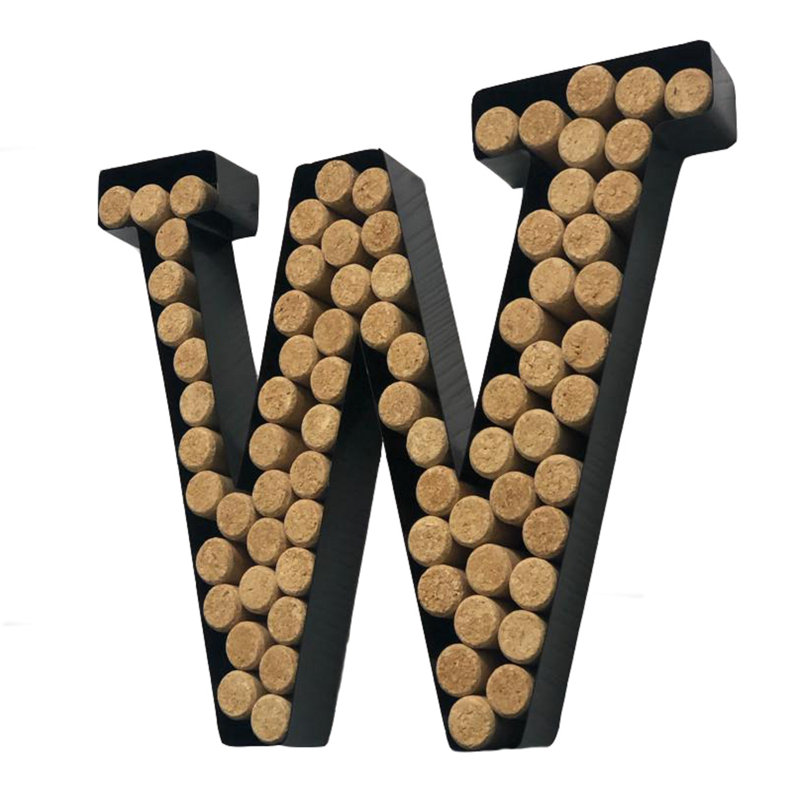 Charlse Text & Numbers Decorative Wine Cork Holder