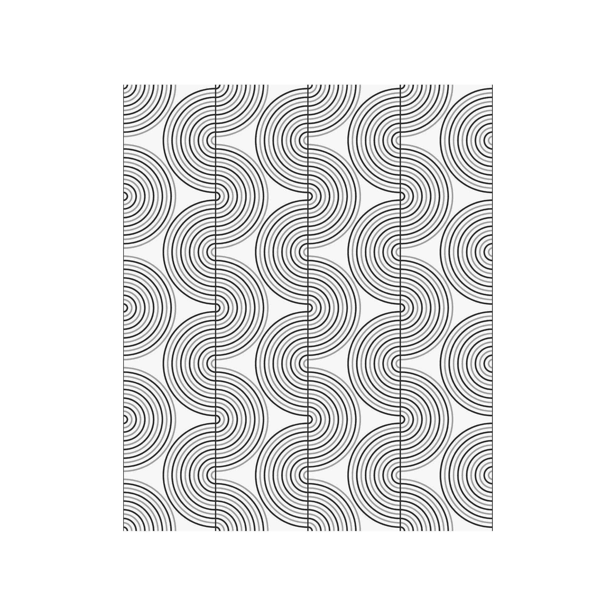 Cecile Mid-Century Peel & Stick Geometric Wallpaper, Silver