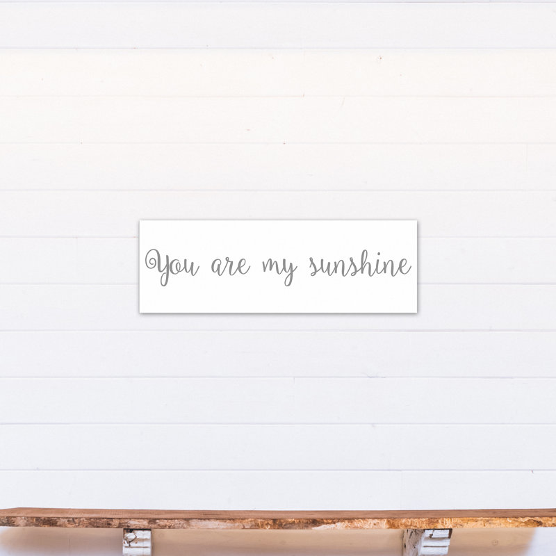 Décoration murale Bruning You Are My Sunshine Kids, Gris, Toile tendue, H 12 po x l 36 po x P 1,25 po