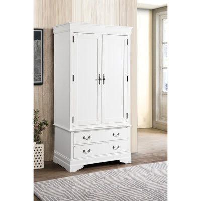 Chambre à coucher de style traditionnel en blanc - 2 tiroirs et portes à queue d'aronde de conception étincelante