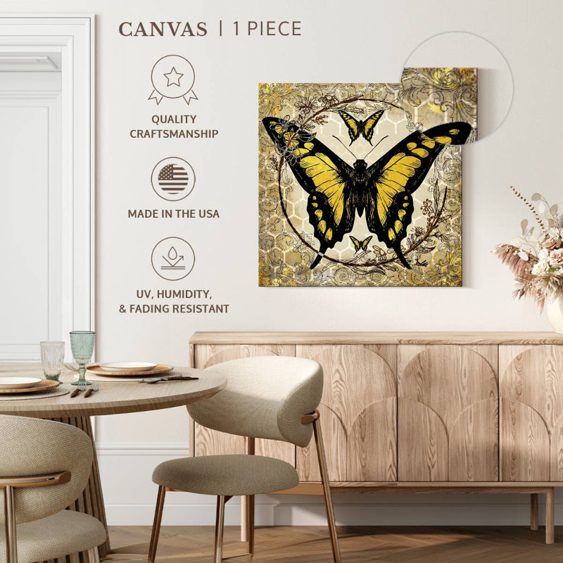 Abeille papillon Brampt II, H 20 po x l 20 po